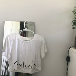 Calvin Klein logo crop top
